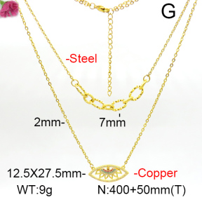 Fashion Copper Necklace  F7N400779ablb-L017