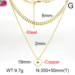 Fashion Copper Necklace  F7N400781aajl-L017
