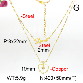 Fashion Copper Necklace  F7N400785aajl-L017