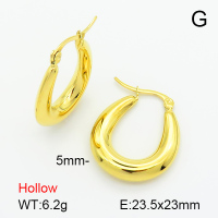 Handmade Polished  U Shape  Stainless Steel Earrings  7E2000068bbpo-G034