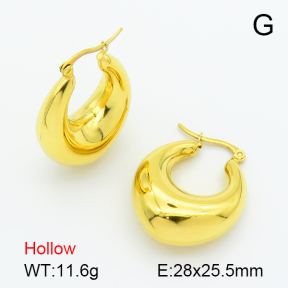 Handmade Polished  V Shape  Stainless Steel Earrings  7E2000076bhhp-G034