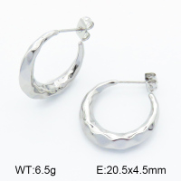Handmade Polished  Half Ring  Stainless Steel Earrings  7E2000085bbnm-G034