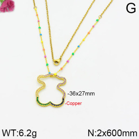 Fashion Copper Bear Necklaces  TN2000082vhov-J135