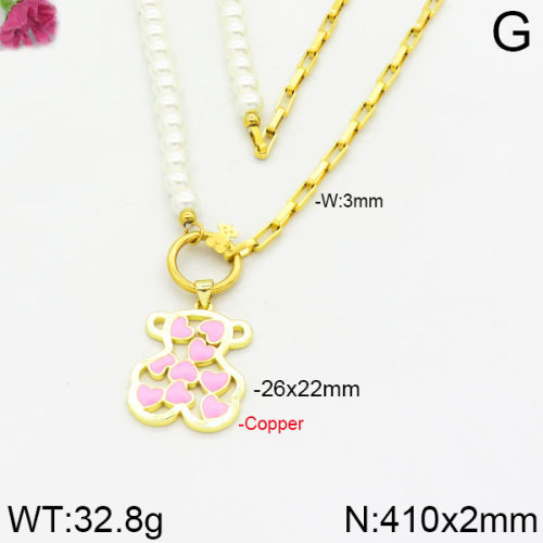 Fashion Copper Bear Necklaces  TN2000083aivb-J135