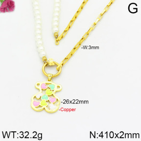 Fashion Copper Bear Necklaces  TN2000086aivb-J135