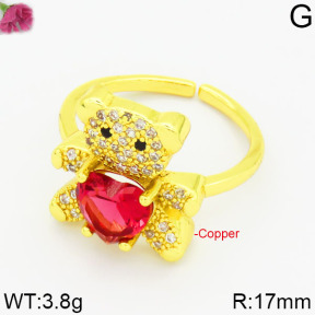 Fashion Copper Bear Rings  TR2000010bbov-J111