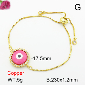 shell synthesis & Zirconia  Fashion Copper Bracelet  F7B300073vbll-G030