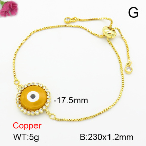 shell synthesis & Zirconia  Fashion Copper Bracelet  F7B300075vbll-G030