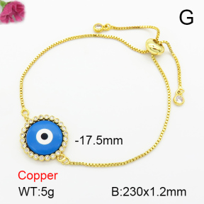 shell synthesis & Zirconia  Fashion Copper Bracelet  F7B300077vbll-G030