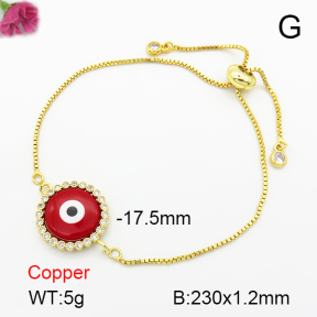 shell synthesis & Zirconia  Fashion Copper Bracelet  F7B300078vbll-G030