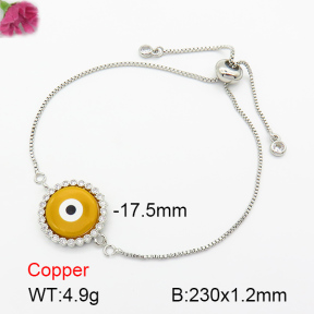 shell synthesis & Zirconia  Fashion Copper Bracelet  F7B300084vbll-G030