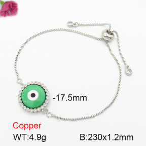 shell synthesis & Zirconia  Fashion Copper Bracelet  F7B300085vbll-G030