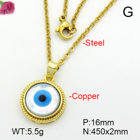 Shell  Fashion Copper Necklace  F7N300180ablb-G030