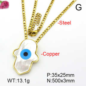 Shell  Fashion Copper Necklace  F7N300206ajka-G030