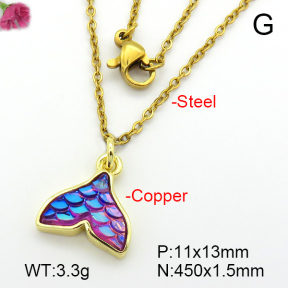 Resin  Fashion Copper Necklace  F7N400829avja-G030
