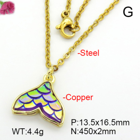 Resin  Fashion Copper Necklace  F7N400832avja-G030