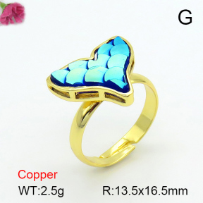 Resin  Fashion Copper Ring  F7R400385ablb-G030
