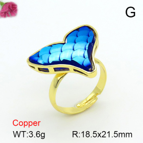 Resin  Fashion Copper Ring  F7R400387ablb-G030