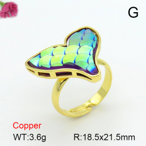 Resin  Fashion Copper Ring  F7R400388ablb-G030
