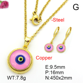 Enamel & Eye Patch Imported from Italy  Fashion Copper Sets  F7S001079vhha-G030