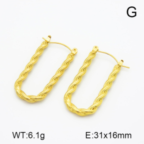 Handmade Polished  U Shape  Stainless Steel Earrings  7E2000102bhia-066