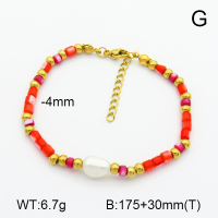 Shell & Cultured Freshwater Pearls  Stainless Steel Bracelet  7B4000107vhkb-908