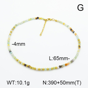 Amazonite  Stainless Steel Necklace  7N4000134ahpv-908