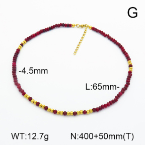 Jade  Stainless Steel Necklace  7N4000136vhnv-908