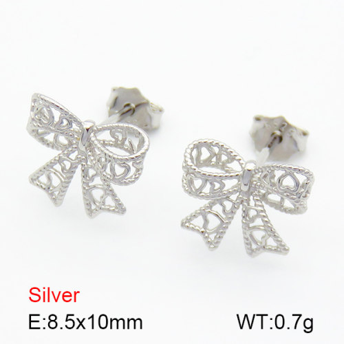 Bow Tie  925 Silver Earrings  JUSE70035abol-925