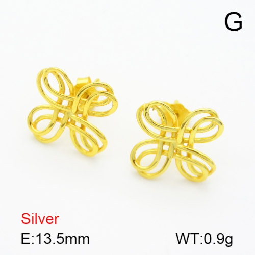 Chinese knot  925 Silver Earrings  JUSE70079bhhk-925