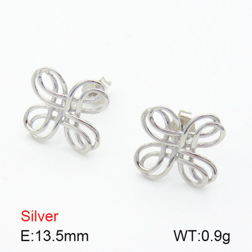 Chinese knot  925 Silver Earrings  JUSE70080bhhk-925