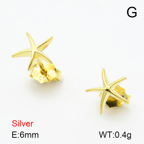Starfish  925 Silver Earrings  JUSE70083bbmh-925
