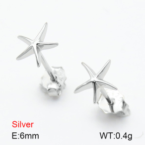 Starfish  925 Silver Earrings  JUSE70084bbmh-925