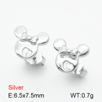 925 Silver Earrings  JUSE70094bbon-925