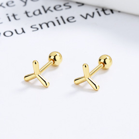 925 Silver Earrings  Tripod  WT:0.6g  E:6mm  JE0931bhho-Y06  A-29-16