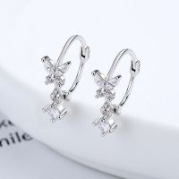 925 Silver Earrings  Butterfly  WT:1.38g  E:11.7*16.5mm  JE0938vhlk-Y06  A-20-10