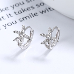 925 Silver Earrings  Starfish  WT:1.58g  E:9.5*12.6mm  JE0942vhnj-Y06  A-20-13