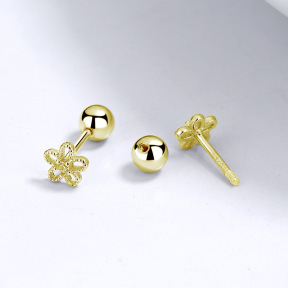 925 Silver Earrings  Flower  WT:1.0g  E:5.2mm  JE0948vhhl-Y06  A-37-01/A-37-19