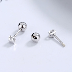 925 Silver Earrings  H Shape  WT:0.97g  E:2.4mm  JE0966bhim-Y06  A-42-03