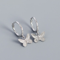 Butterfly  925 Silver Earrings  WT:1.5g  8.5*19mm  JE0984vhnn-Y05  YHE0450