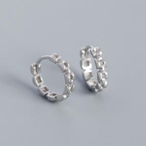 Ring  925 Silver Earrings  WT:1.67g  10*12.6mm  JE1005vhol-Y05  YHE0451