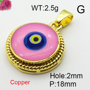 Enamel & Eye Patch Imported from Italy  Fashion Copper Pendant   XFPC03203baka-G030