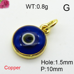 Enamel & Eye Patch Imported from Italy  Fashion Copper Pendant   XFPC03210aajl-G030