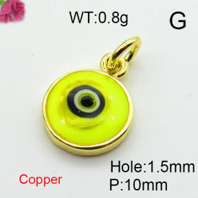 Enamel & Eye Patch Imported from Italy  Fashion Copper Pendant   XFPC03212aajl-G030