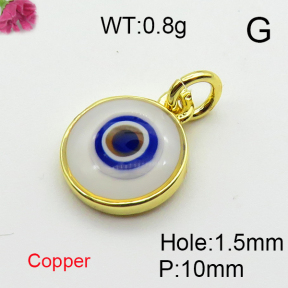 Enamel & Eye Patch Imported from Italy  Fashion Copper Pendant   XFPC03214aajl-G030