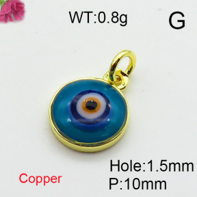 Enamel & Eye Patch Imported from Italy  Fashion Copper Pendant   XFPC03215aajl-G030