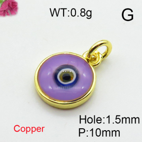 Enamel & Eye Patch Imported from Italy  Fashion Copper Pendant   XFPC03216aajl-G030