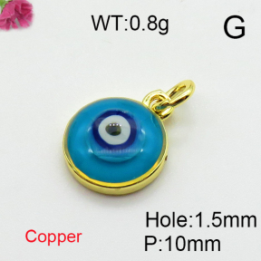 Enamel & Eye Patch Imported from Italy  Fashion Copper Pendant   XFPC03217aajl-G030