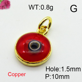 Enamel & Eye Patch Imported from Italy  Fashion Copper Pendant   XFPC03218aajl-G030