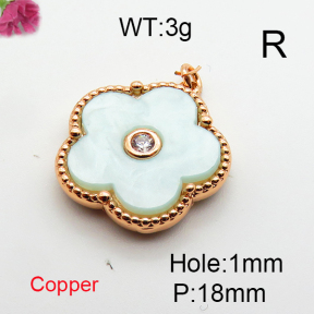Resin & Zirconia  Fashion Copper Pendant   XFPC03272aajl-G030